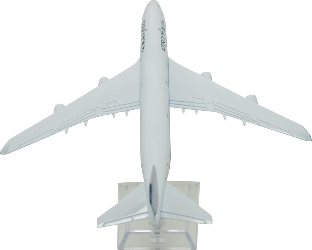 TANG DYNASTY 16cm United Airlines B747 Alloy Airplane Model Toy 1/400