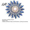 Metal Flower Brooch Retro Rhinestone Sunflower Pin with Lapel Pin Floral Faux Pearl Embellished Pearl Badge for Women