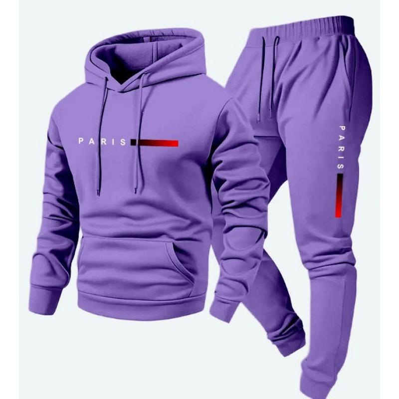 Mens Hooded Sweatshirt Set Long Sleeve Top Pants Casual Sportswear Loose Fit