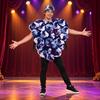 Grape Costume with Cap Loose Fit Purple Adjustable for Processions