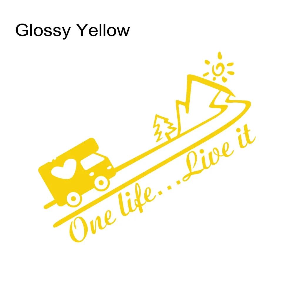 

Car Sticker One Life Live It Van Camper Decor Decal Vinyl Vanlife Decoration For Truck Camper RV Caravan Body Auto Accessories 50x21cm