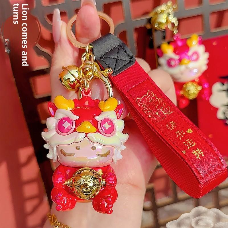 Joyful Lion Dance God Of Wealth Capybara Plush Pendant With Hanging For Year New