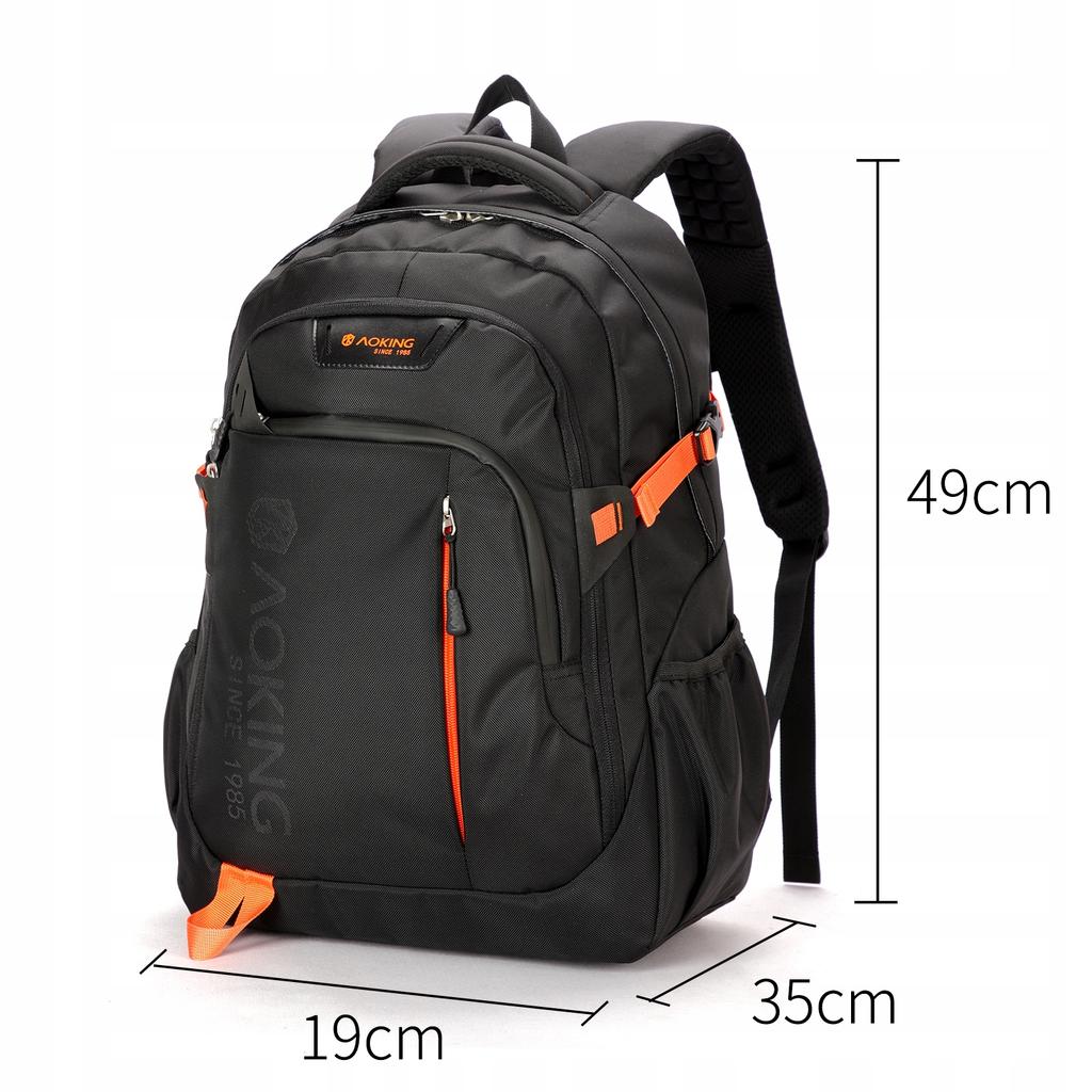 AOKING versatile city backpack 27L Roomy Backpack on Wheels for Girls Boys 50L - Black AOKING