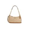 Teri Canvas With Smooth Leather Handbag, Shoulder Bag Medium Womens Gold Light Khaki