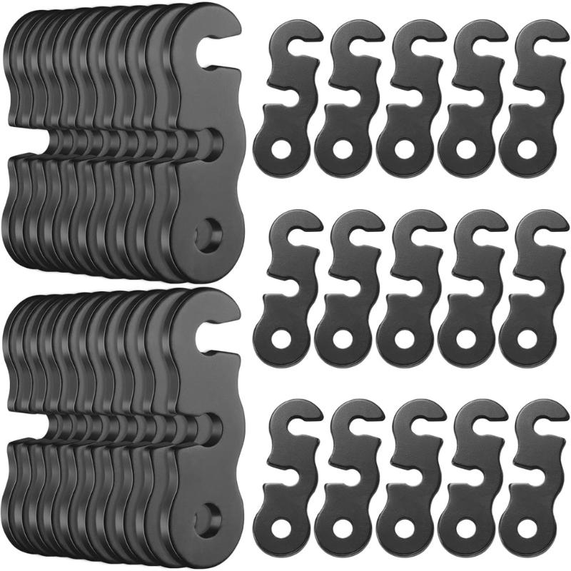 

Pack of 100 Adjustable Tent Rope Locks Nonslip Aluminum Alloy Texture Portable Camping Securing Tool Accessories 1