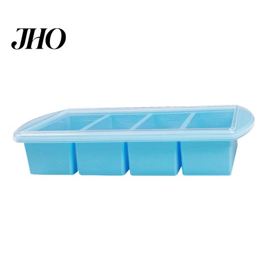 Caja de Comida para Control de Porciones Bandeja de Silicona para Congelar Sopa con Tapa Flexible Libre de BPA a Prueba de Fugas Moldes Versátiles para Congelar para Sopas Salsas Y Complementarios