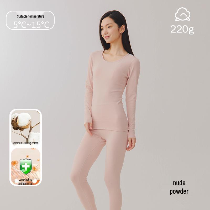 

Комплект женского термобелья среднего веса из 100% хлопка класса А - Теплое утягивающее осенне-зимнее белье XL