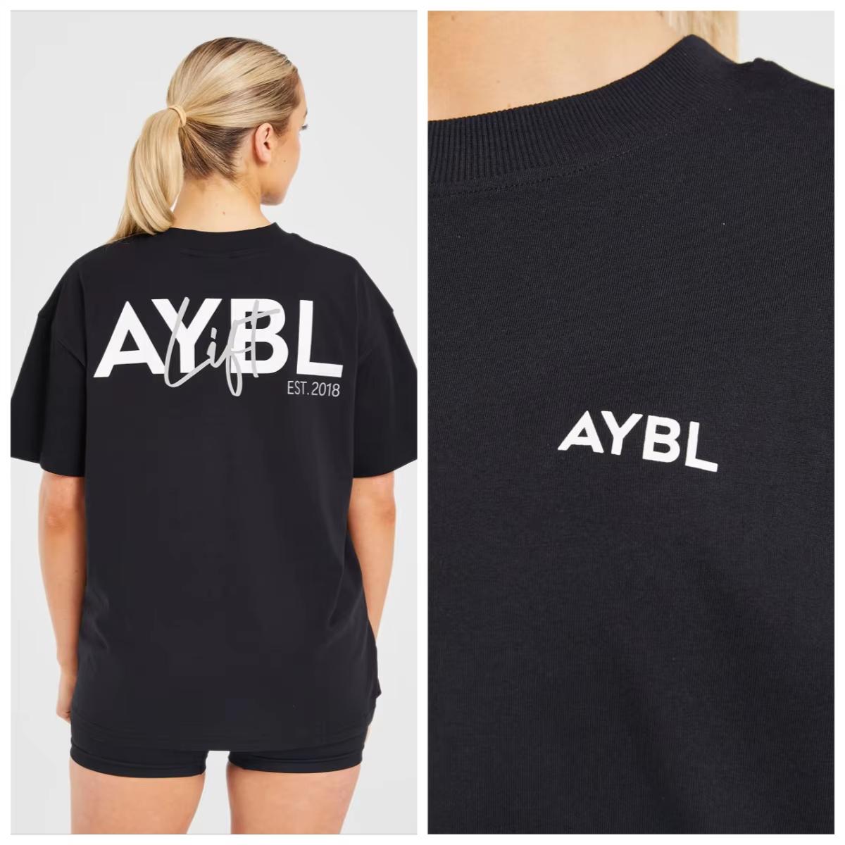 

Summer New High-quality Women s AYBL Letter Printing Sports Fitness Short-sleeved T-shirt Crew Neck Fashion Top Women Tee Tops 4XL