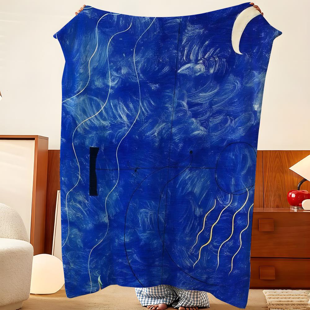 Artist J-Joan M-Miro Throw Flannel Throw Blanket, Lightweight Cozy, Durable Washable Cute Cool