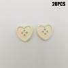 20Pcs/Set Buttons For Needlework Heart Sewing Button For Clothing Diy Accessories Decorative Craft Supplies