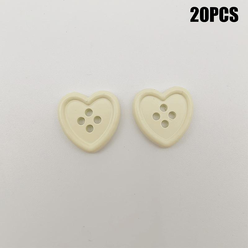 20Pcs/Set Buttons For Needlework Heart Sewing Button For Clothing Diy Accessories Decorative Craft Supplies