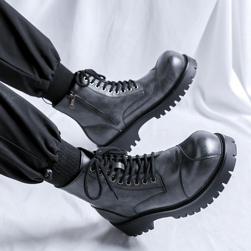 Fashion Casual thick soled men's boots Classic and trendy fashion design style Daily Business Office Outdoor shoes for autumn and winter