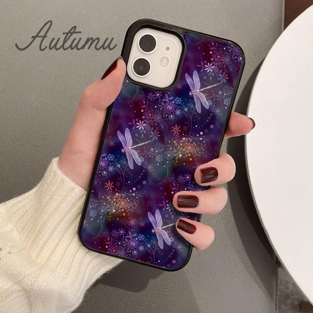 Dragonfly Insect Phone Case for iPhone 11 12 13 14 Pro Max Mini X XR XS SE 2020 5 6S 7 8 Plus Samsung Galaxy S21 S22 Cover Shell