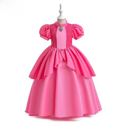Girls' Cosplay Princess Brigitte Lace Puff Sleeve Dress