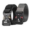 [KoiKarry] One-Touch Belt, 2-Pack, Black & Gray, 120cm, Nylon, Resin Buckle, Holeless Adjustment, Unisex, Suitable for Students, Office Work,