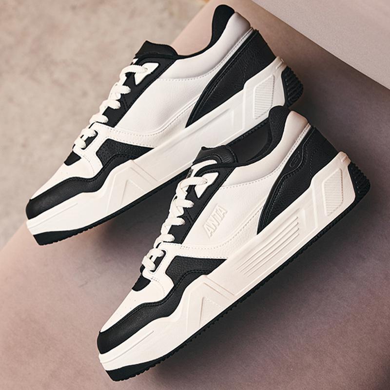 Anta Durable Low-Top Skate Shoes Men Sneakers White Black 112438024-1