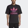 Adidas Originals Trefoil Logo Print Rundhals Kurzarm T-Shirt Herren Oberteile Schwarz EC3680