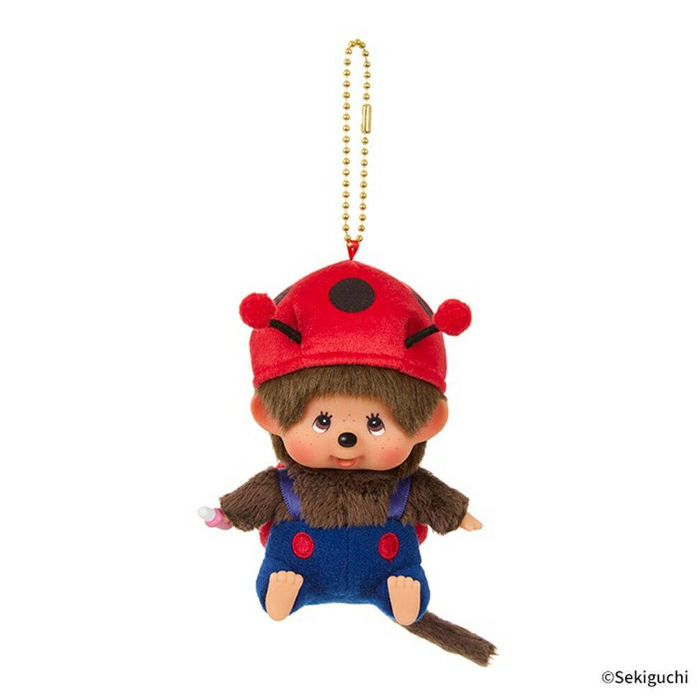 Monchhichi Large Face SS Keychain Ladybug 245949 Sekiguchi/Gift/Present/Accessory/Item/Monkey/Cute/Character/Mascot/Key Holder/Plush Toy