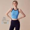 Women's Color Block Racerback Yoga Tank with Padded Sports Bra