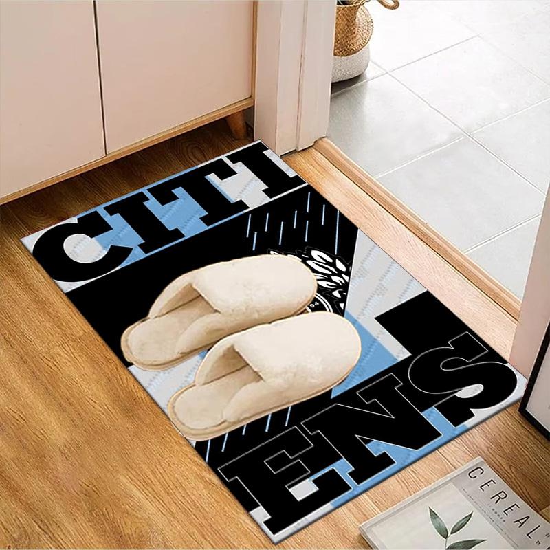 City Football Club Printed Office Carpet Chair Cushion  Entryway Rug, Rugs for Living Room, Bedroom Christmas gifts