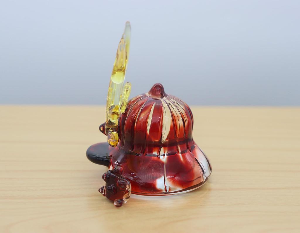 Glass Square May Doll for Boys' Day, Hard Glass, Red, Large, Beetle