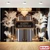 1 buc Stil Gatsby dungi alb-negru perete artă decorativă aurie candelabru decorativ ghirlandă pene decorare ziua de naștere
