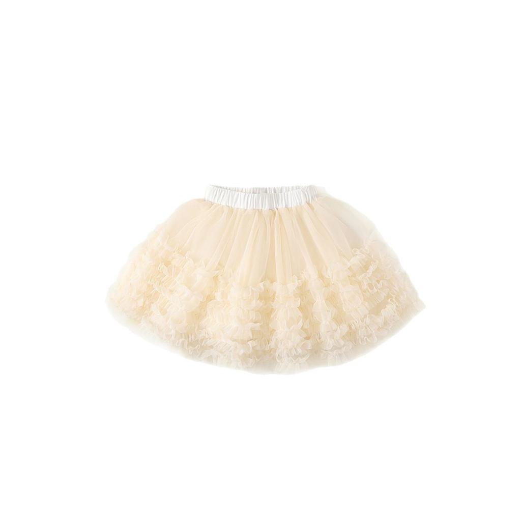 Mädchen Mesh TUTU Rock 2025 Sommer neu Kinder süße Prinzessin flauschiger Kuchenrock