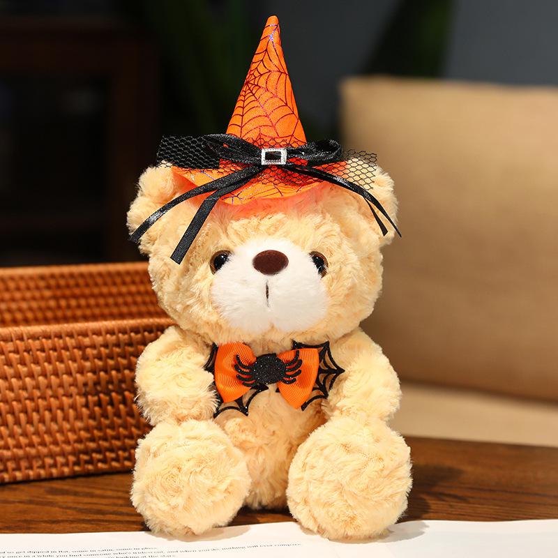 Halloweenowy Duch Dynia Niedźwiedź Pluszowa Zabawka - Koszulka Dekoracja Pluszowego Niedźwiadka
