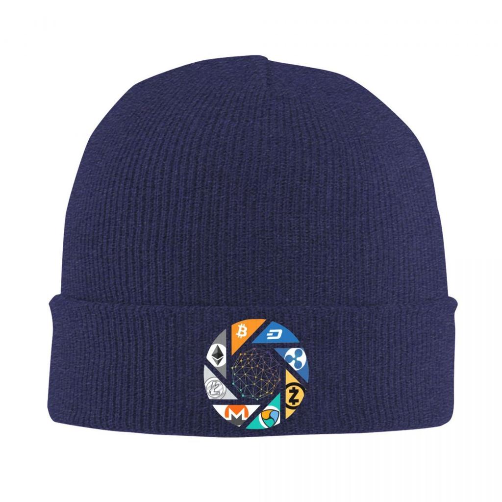 The New World Hat Autumn Winter Beanies Warm Bitcoin Cryptocurrency Crypto Btc Blockchain Geek Cap Unisex Acrylic Skullcap