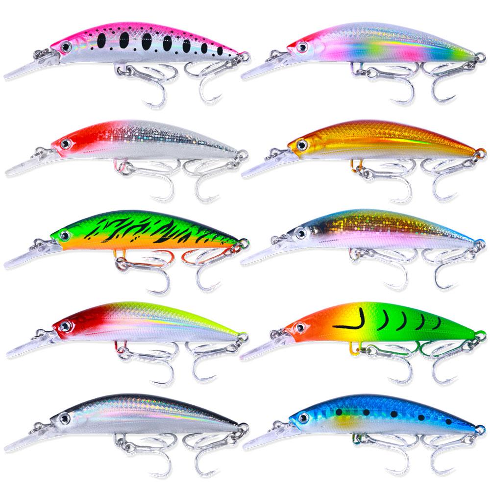Sinking Minnow Lure 90mm 17g Köder Ozean Boot Angeln Lockt 3d Augen Kunststoff Harte Jerkbait Künstliche Köder für Angeln