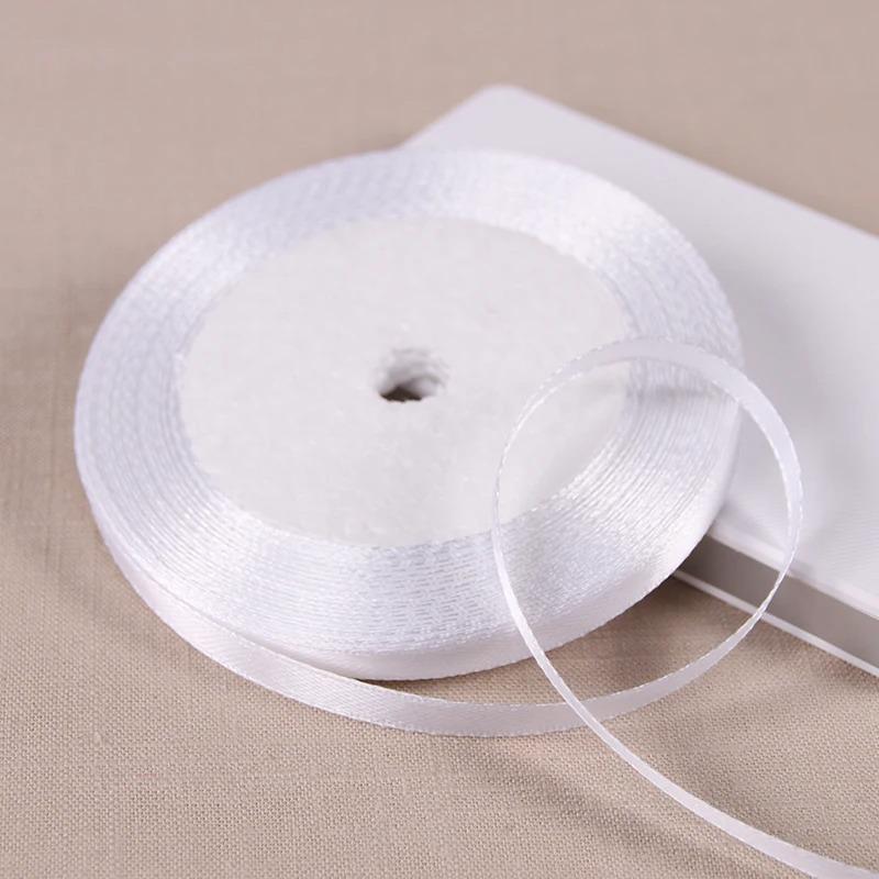 25Yards 6mm Silk Satin Ribbons for Crafts Bow Handmade Accessories for Clothing Accessories and Hats DJIY