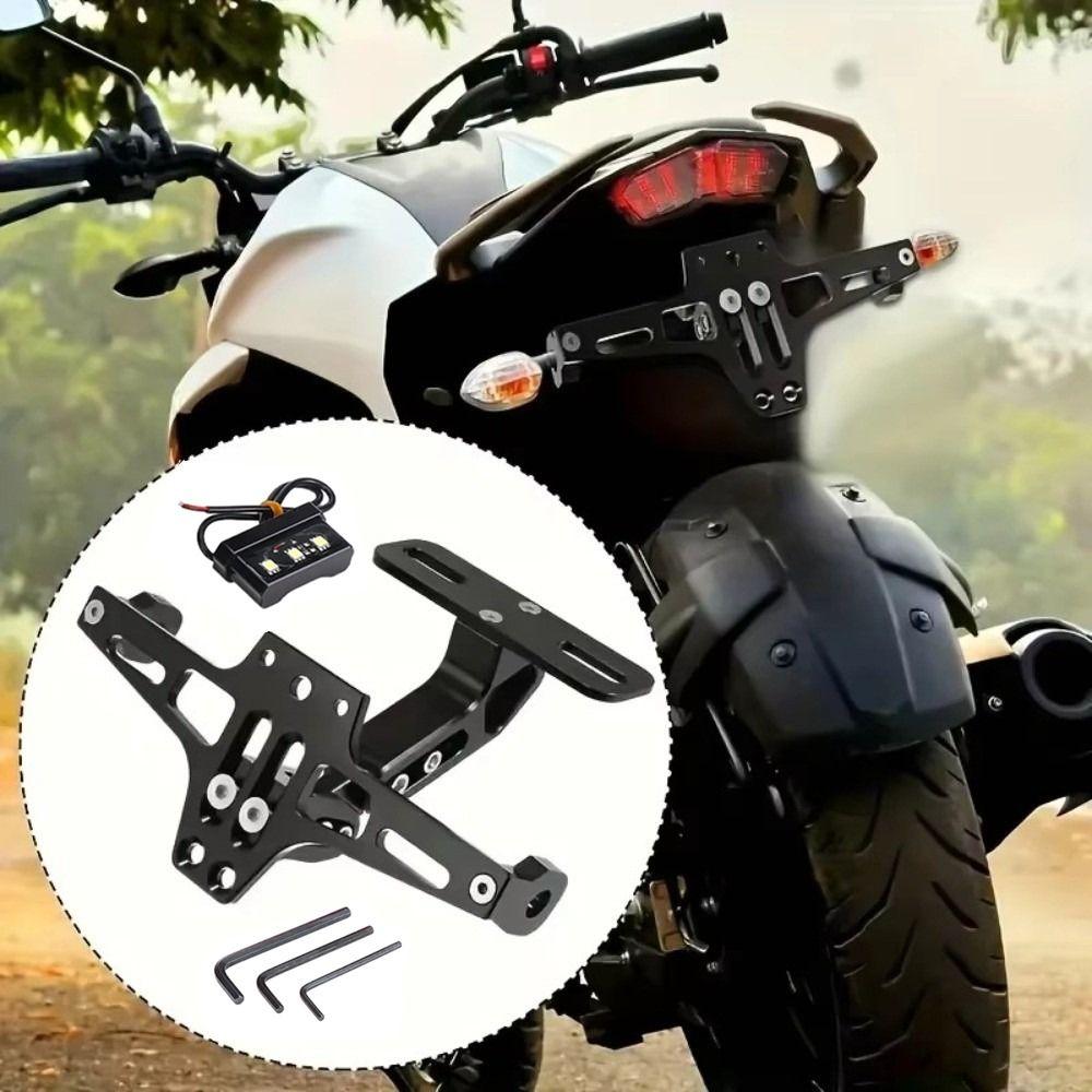 Adjustable Motorcycle Rear License Plate Mount Registration Plate Holder Motorbike Parts