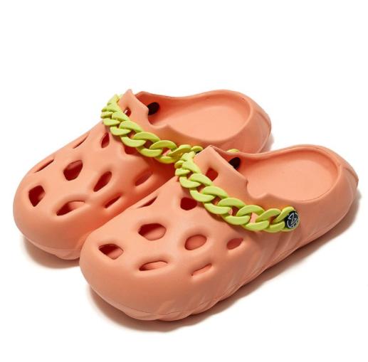 

2024 New Summer Women s Slippers Platform Sandals Couple Slippers Hollow Breathable Fashion Shoes Indoor Home Slippers Women 45 оранжевый