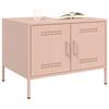 VidaXL Coffee Table, Side Table with Legs, End Table with Door, Living Room Storage Furniture, Pink 843031