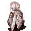 High Quality Silk Feeling Scarf Square Floral Printed Shawl Wrap Spring Summer Neckerchief Hair Band Lady Decor Foulard 90X90Cm