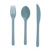 Umweltfreundliches Recyceltes Plastik Besteckset 3-teilig Langlebig Ungiftig Utensilien Outdoor-Dining Picknicks Partys Spülmaschinenfest BPA