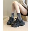 Design dad shoes women's tide spring new thick-soled heightening lightweight casual sports shoes