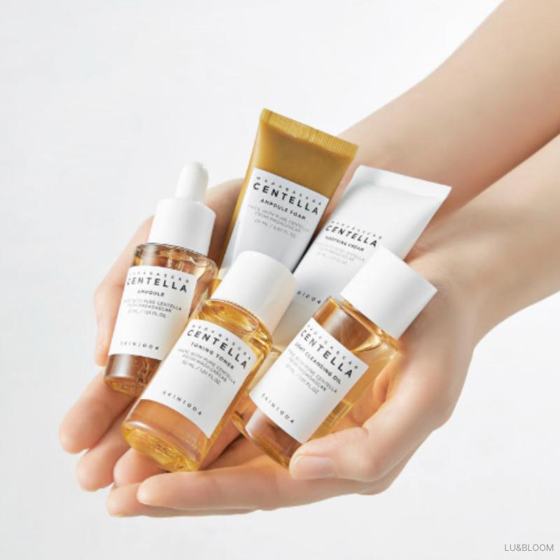 Skin1004 Madagascar Centella Travel Kit (Cleansing Oil 30ml + Ampoule Foam 20ml + Toning Toner 30ml + Ampoule 30ml + Soothing Cream 30ml)