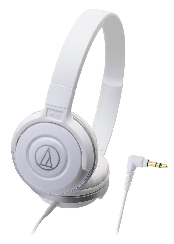 WH Wired Street Monitoring DJ Portable White Audio-Technica ATH-S100 On-Ear Headphones,