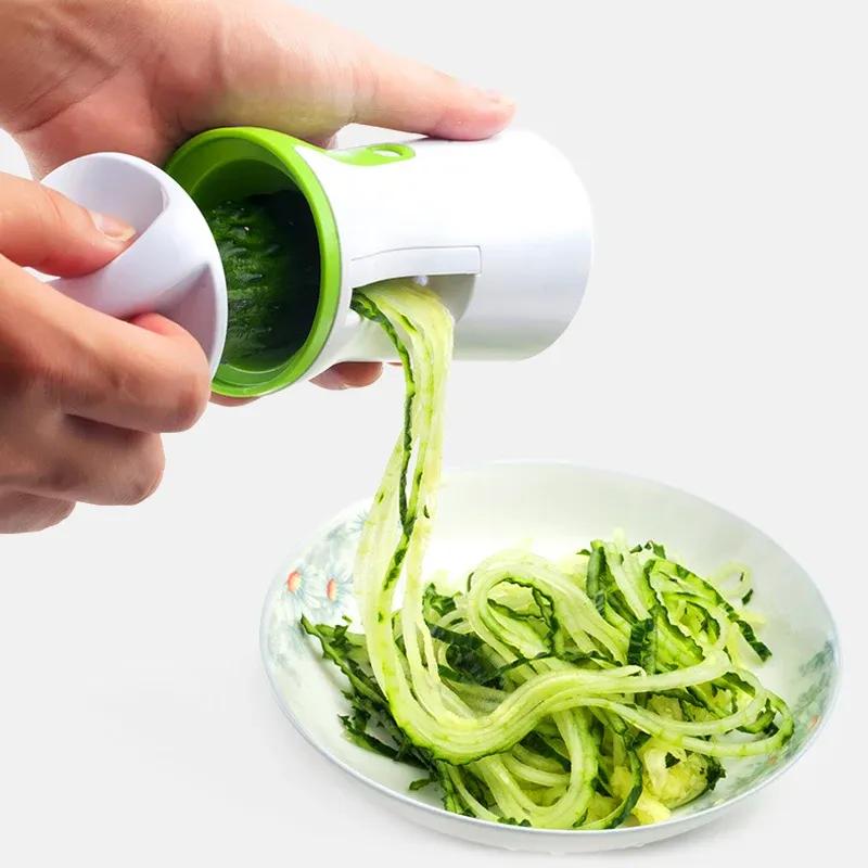 Handheld Vegetable Peeler Portable Spaghetti Spiralizer Brushes Cutter Fruit Slicer Potatoes Salad Tools Kitchen Cooking Tools