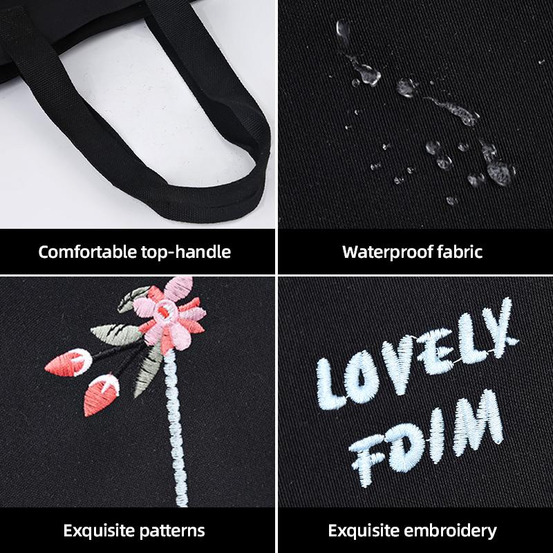 2025 Nouă Modă Geantă de Mână Brodată Capacitate Mare Ușoară Multi-buzunar Geantă de Umăr Leisure Joker Geantă Tote de Călătorie