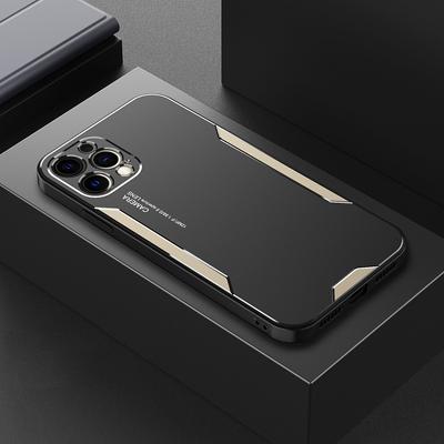 Luxury Aluminum Metal Case for iPhone 16 15 14 Plus 13 12 11 Pro Max Mini XS X XR Matte Silicone Frame Cover For iPhone 14 13 Pro
