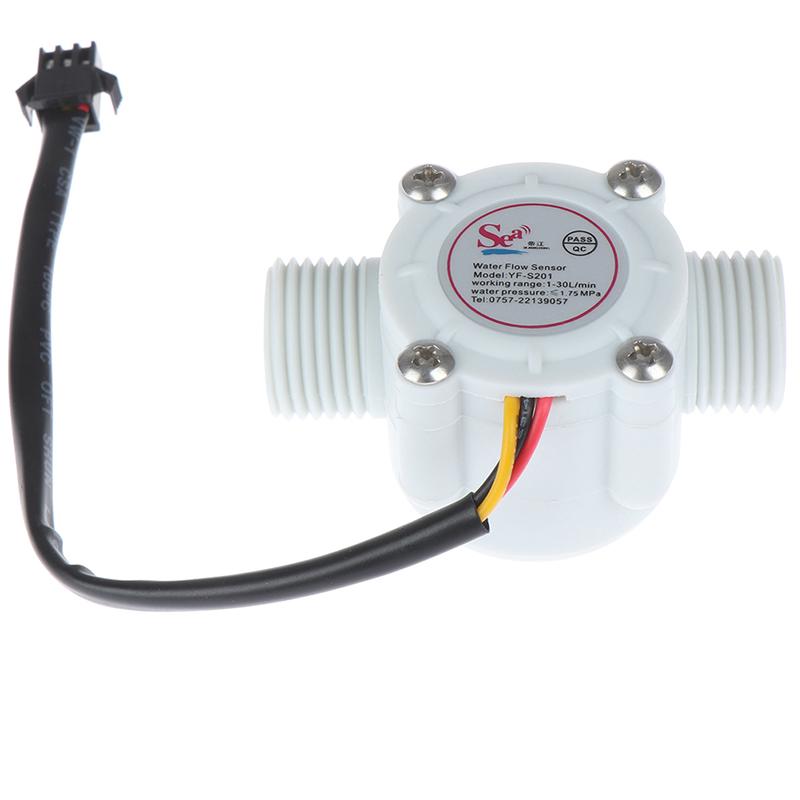 

1Pc 1/2 Water Flow Sensor Control Effect Flowmeter Hall 1-30L/Min For Arduino