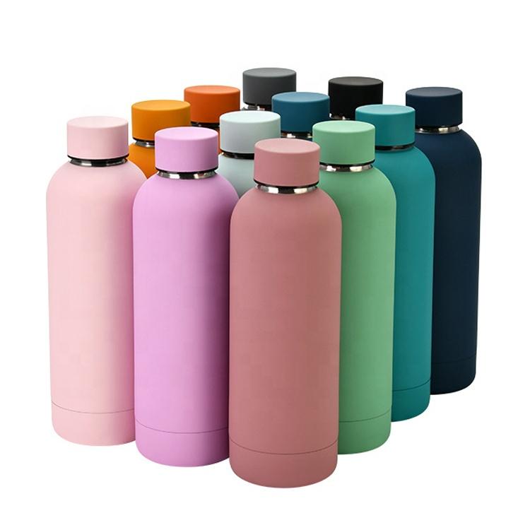Water Bottle 500ml Stainless Steel Insulated Flask Transparent Custom BPA Free Leakproof Private Label