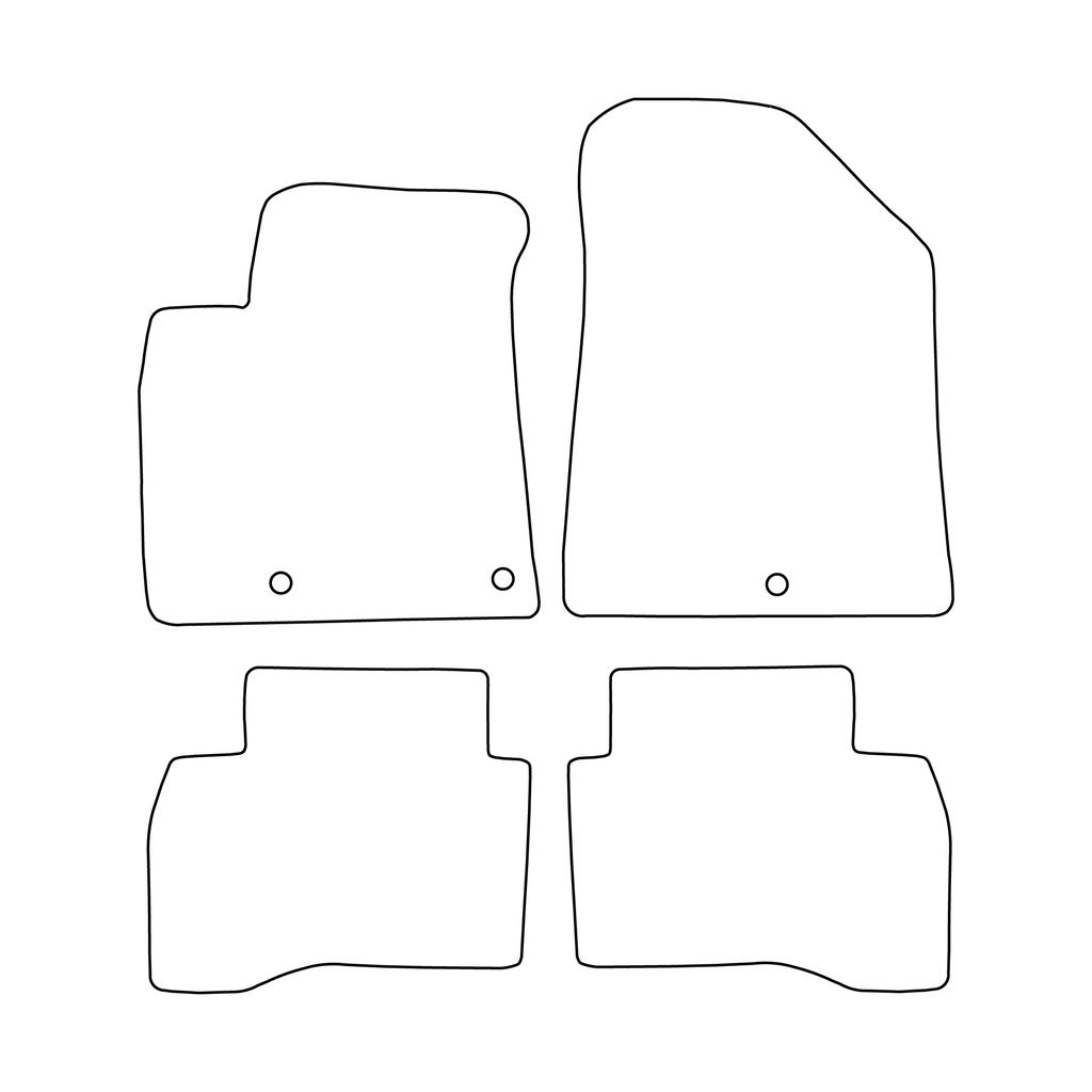 [BLM]KI028 rouge - Jeu de tapis de sol en velours pour Kia Niro 2016-2022 - finition rouge