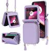 Crossbody Zipper Cards Solt Wallet Leather Case for Motorola Razr 60 50 Ultra Razr50 Long Lanyard Bag RFID Multifunctional Cover