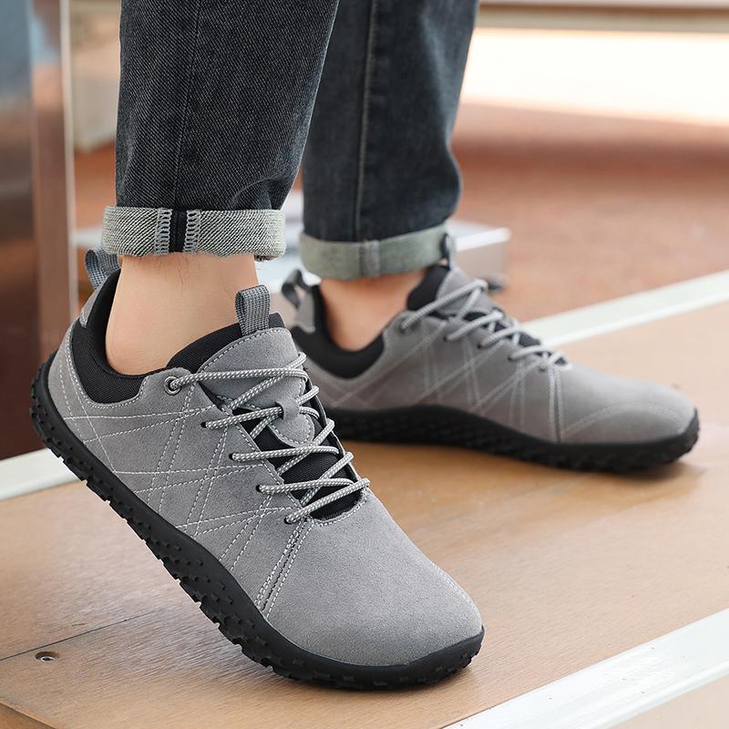 

Men s Suede Casual Shoes - Soft Brown Mesh Sports Shoes with Non Slip Soles, Comfortable for Daily Wear Le Fu Shoes Retro Style 37 серый