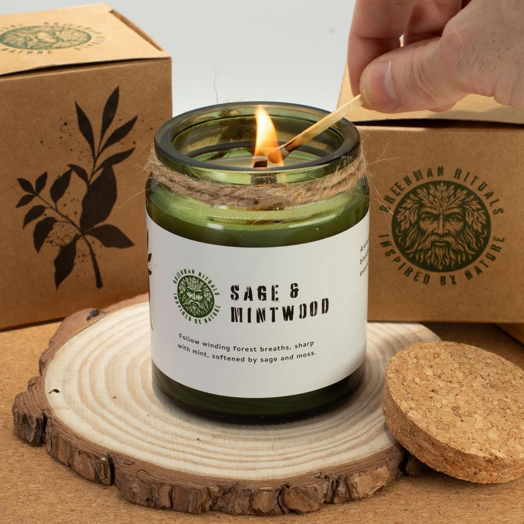 Greenman Woodwick Soy Candle – Twilight Vine