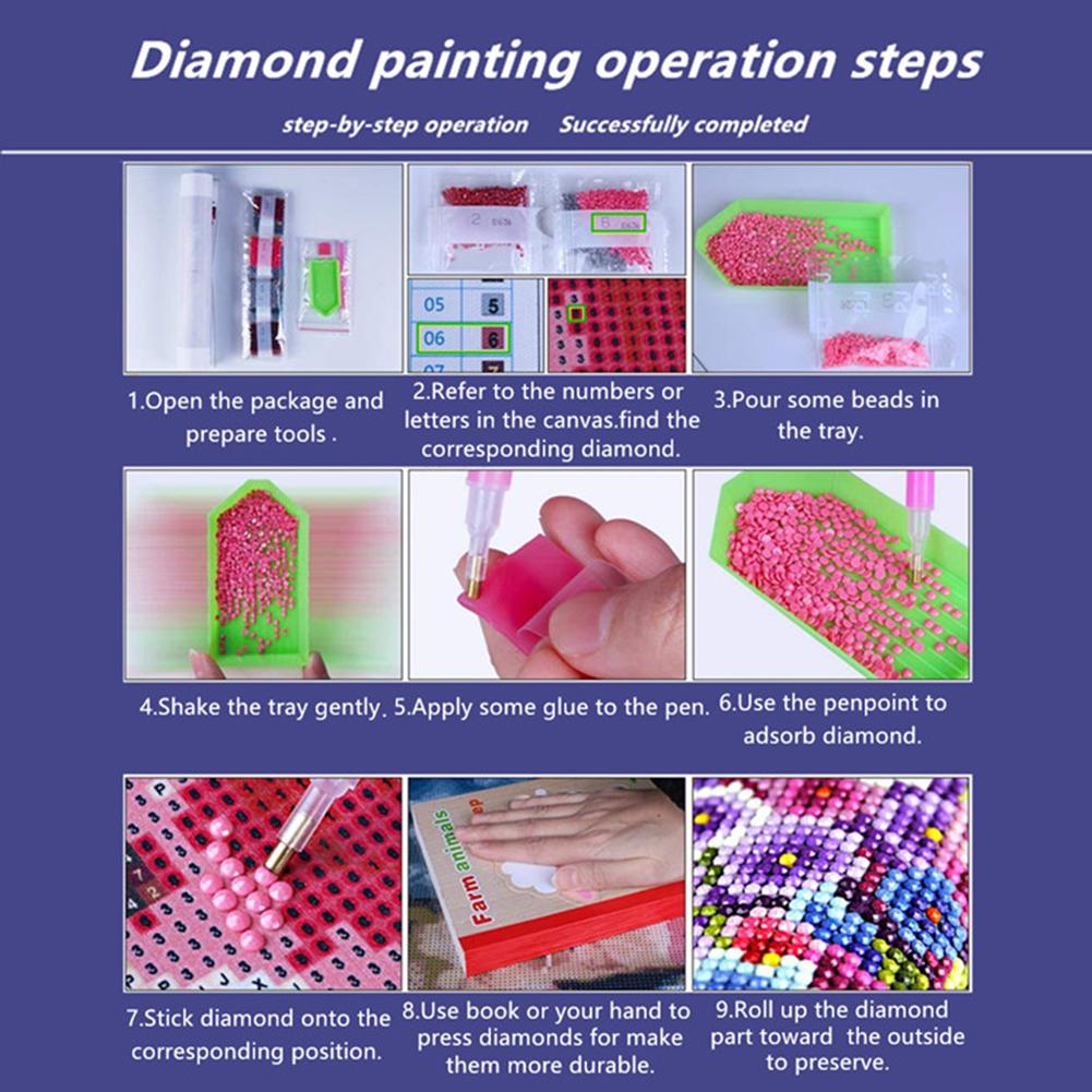 30x40cm Oil  Canvas Diy 5D      Material  Kit Elephant-shaped Pattern Full Rhinestone Embroidery Home Decoration