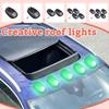 LED Roof Solar RGB Strobe Light With Remote Control - Multi-Color Car Exterior Decoration Lighting